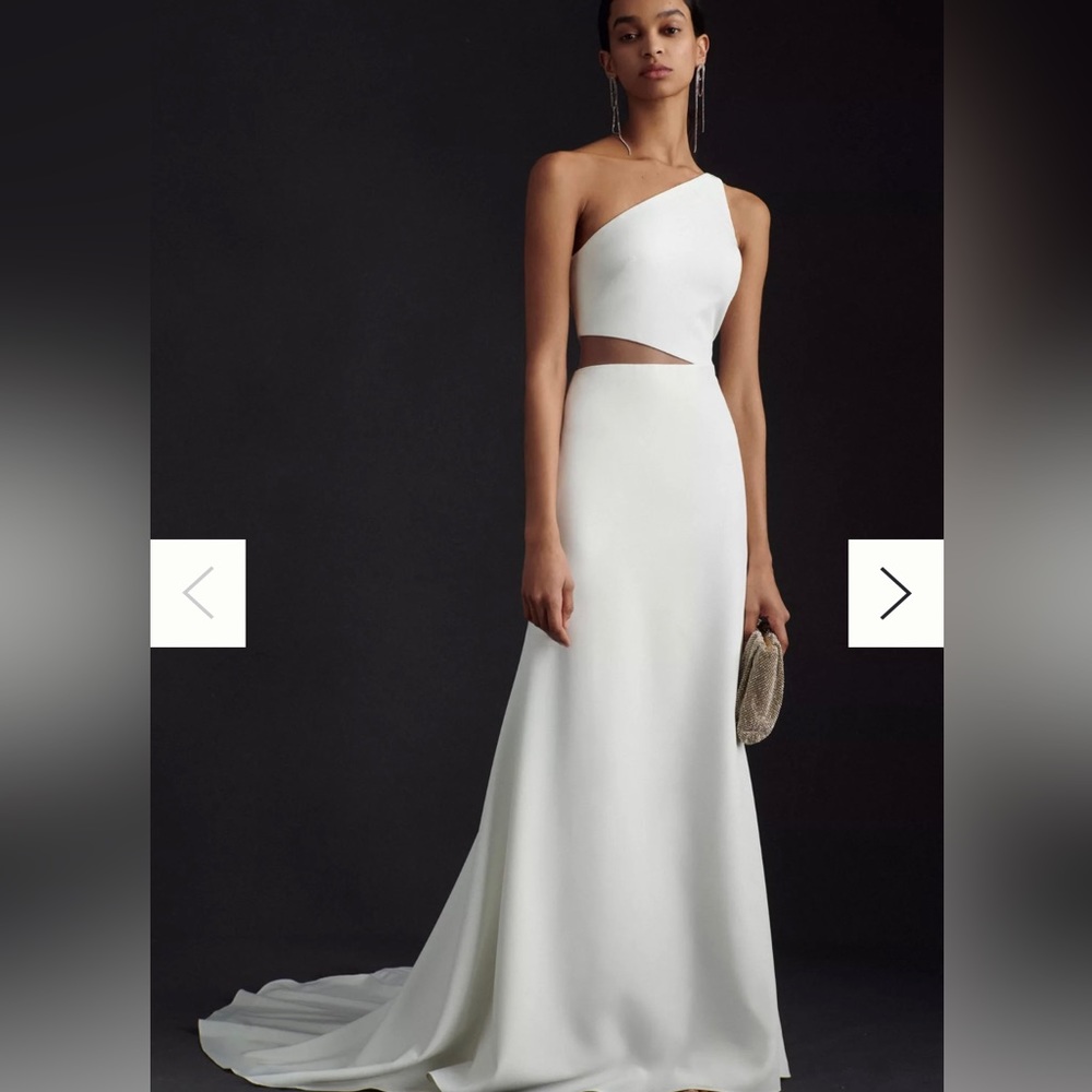 NWOT* Jenny Yoo Blanca Fit & Flare Crepe Wedding Gown